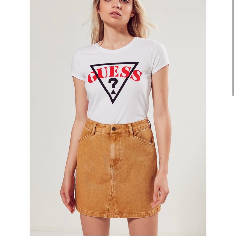 NWOT Guess + UO Twill Mini Denim Skirt